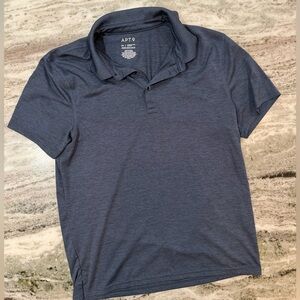 Apt. 9 Men's Blue Polo Performance Shirt Size Large